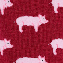 Load image into Gallery viewer, SWOLE PANDA &lt;BR&gt;
Men&#39;s Pig Socks&lt;BR&gt;
Red &amp; Pink
