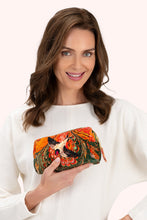 Load image into Gallery viewer, POWDER &lt;BR&gt;
Quilted Vanity Bag - Marbled Swallow &lt;BR&gt;
Orange &lt;BR&gt;
