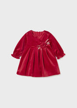 Load image into Gallery viewer, MAYORAL &lt;BR&gt;
Velvet Baby Dress &lt;BR&gt;
Red &lt;BR&gt;

