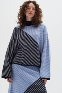 INWEAR<BR>
Rance Knit Jumper<BR>
Blue<BR>