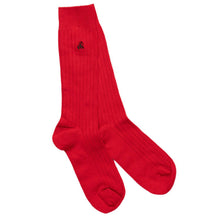 Load image into Gallery viewer, SWOLE PANDA &lt;BR&gt;
Mens bamboo sock &lt;BR&gt;
Red &lt;BR&gt;
UK 7-11&lt;BR&gt;
