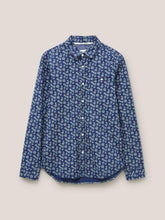 Load image into Gallery viewer, WHITE STUFF &lt;BR&gt;
Mens Longsleeve Scattered Flowers Shirt &lt;BR&gt;
Dark Navy &lt;BR&gt;
