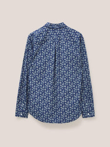 WHITE STUFF <BR>
Mens Longsleeve Scattered Flowers Shirt <BR>
Dark Navy <BR>