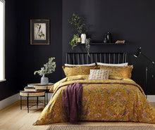Load image into Gallery viewer, WILLIAM MORRIS &lt;BR&gt;
Seasons by May Duvet Cover &lt;BR&gt;
Saffron &lt;BR&gt;
