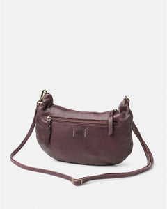 BIBA <BR>
Leather cross bag, Sharon <BR>
Burgundy <BR>