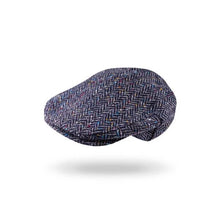 Load image into Gallery viewer, JOHN HANLY &lt;BR&gt;
Irish Tweed Cap &lt;BR&gt;
Denim Navy Herringbone Donegal &lt;BR&gt;
