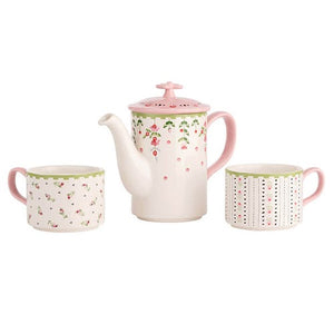CATH KIDSON <BR>
Spring Birds Tea for Two Set<BR>
Cream <BR>