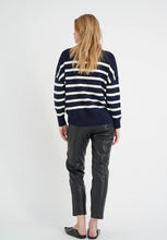 Load image into Gallery viewer, INWEAR &lt;BR&gt;
Striped Knitted Jumper &lt;BR&gt;
Blue/White &lt;BR&gt;
