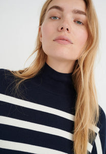 INWEAR <BR>
Striped Knitted Jumper <BR>
Blue/White <BR>