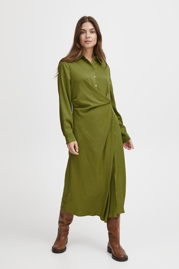 FRANSA<BR>
Viline Dress<BR>
Green<BR>