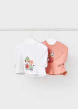 Load image into Gallery viewer, MAYORAL &lt;BR&gt;
2 piece long sleeve T-shirt set newborn &lt;BR&gt;
Apricot &lt;BR&gt;
