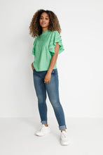 Load image into Gallery viewer, CREAM &lt;BR&gt;
Wing Sleeve Blouse &lt;BR&gt;
Green &lt;BR&gt;
