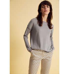 MORE & MORE <BR>
Summer Sweater <BR>
Gray <BR>