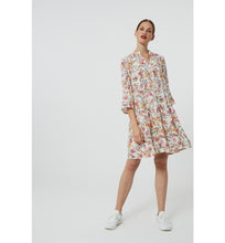 Load image into Gallery viewer, MORE &amp; MORE &lt;BR&gt;
Short Spring Flower Dress &lt;BR&gt;
Multi &lt;BR&gt;
