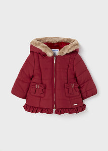 MAYORAL <BR>
ECOFRIENDS quilted jacket baby <BR>
Red <BR>