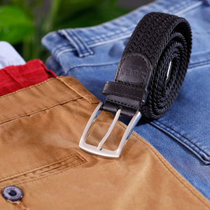 IBEX <BR>
Leather/Elastic Woven Belt <BR>