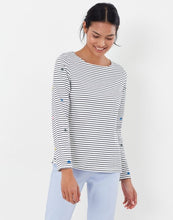 Load image into Gallery viewer, JOULES &lt;BR&gt;
Harbour Embroidered Long Sleeve Jersey Top &lt;BR&gt;
Striped &lt;BR&gt;
