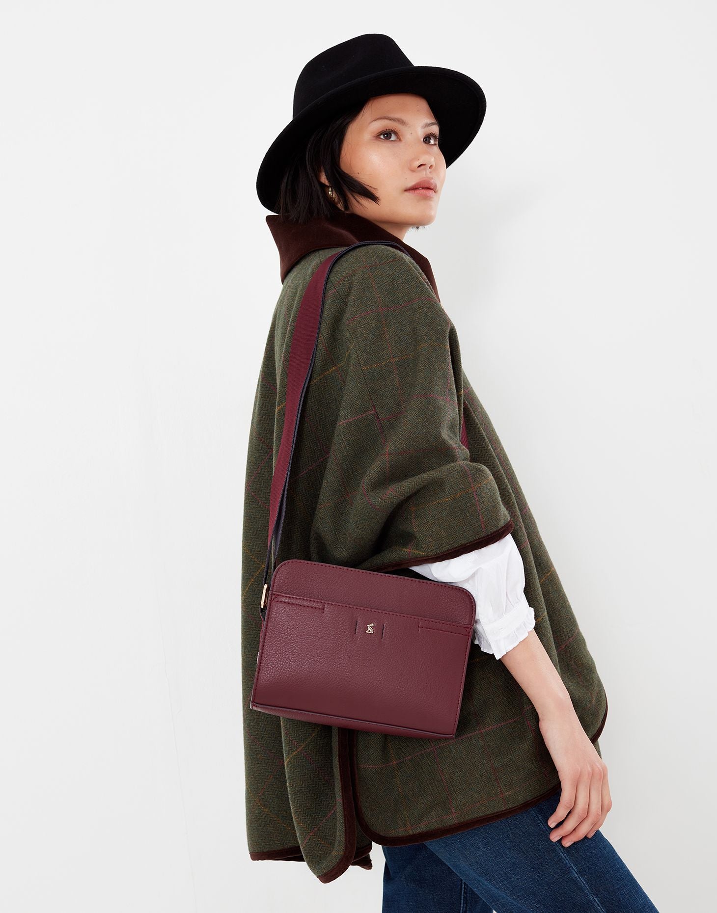 Joules oxblood bag hotsell