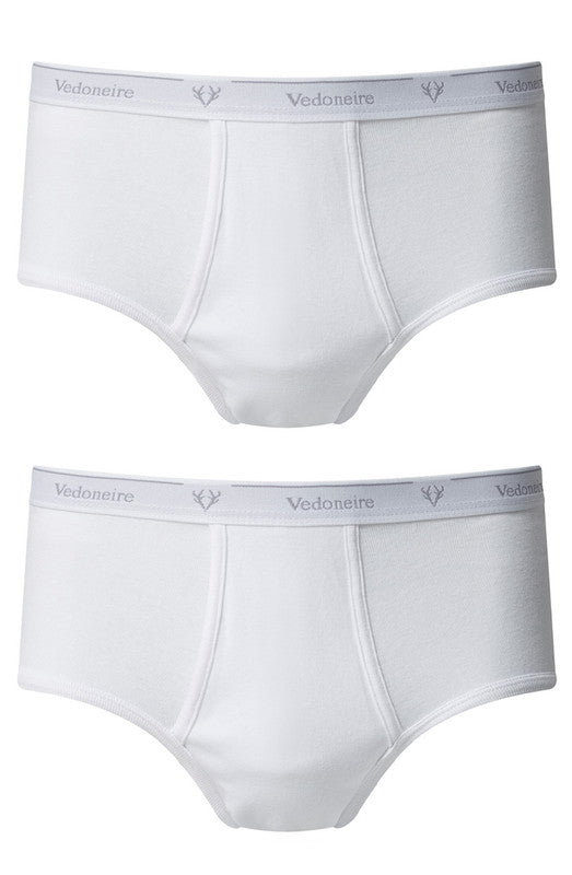 VEDONAIRE <BR>
2 pack Fine Rib Cotton Briefs <BR>