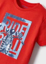 Load image into Gallery viewer, MAYORAL &lt;BR&gt;
Motorbike short sleeve t-shirt boy &lt;BR&gt;
Red &lt;BR&gt;
