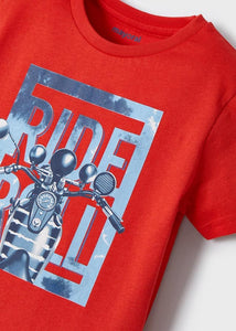 MAYORAL <BR>
Motorbike short sleeve t-shirt boy <BR>
Red <BR>