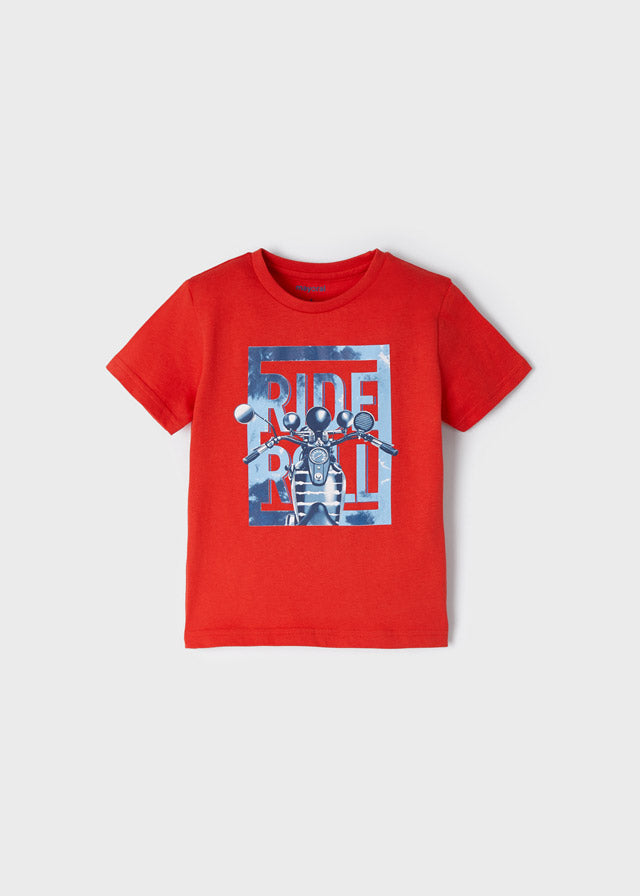 MAYORAL <BR>
Motorbike short sleeve t-shirt boy <BR>
Red <BR>