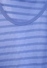 Load image into Gallery viewer, STREET ONE &lt;BR&gt;
Striped Tee &lt;BR&gt;
Blue &lt;BR&gt;
