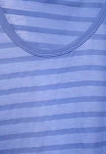 STREET ONE <BR>
Striped Tee <BR>
Blue <BR>
