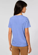 Load image into Gallery viewer, STREET ONE &lt;BR&gt;
Striped Tee &lt;BR&gt;
Blue &lt;BR&gt;
