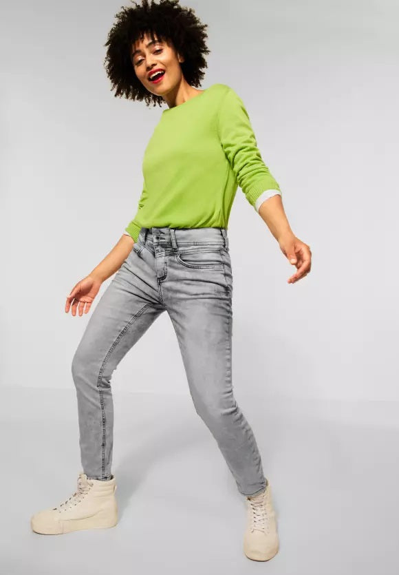 STREET ONE <BR>
Slim Fit Jeans <BR>
Grey <BR>