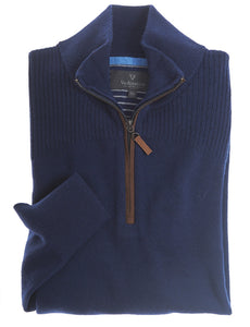 VEDONAIRE <BR>
Men's Half Zip Lambswool Knit with New Anti Pilling Finish <BR>