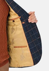 BROOK TAVERNER <BR>
Harris Tweed Sports Jacket <BR>
Aird Blue Check <BR>