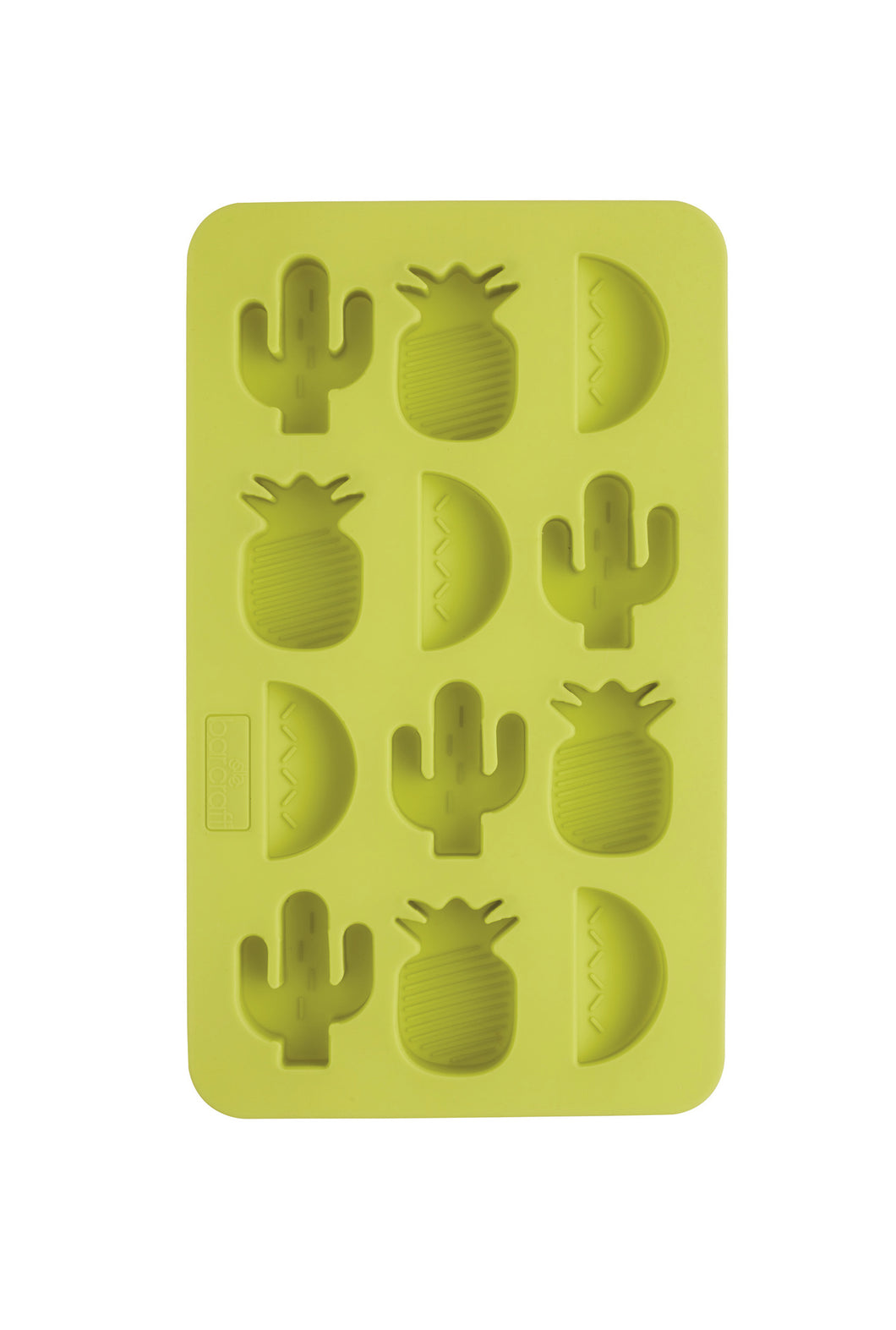 BARCRAFT <BR>
Novelty Silicone Ice Cube Tray <BR>
Green <BR>