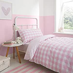 BIANCA CHECK & STRIPE SINGLE DUVET COVER
