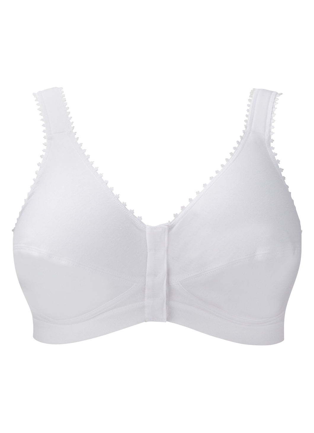 ROYCE <BR>
Comfibra Front Opening Bra <BR>
White <BR>
