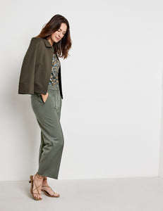 GERRY WEBER <BR>
3/4-Length Pleated Trousers <BR>