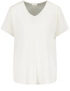 GERRY WEBER <BR>
V Neck Top <BR>
White <BR>