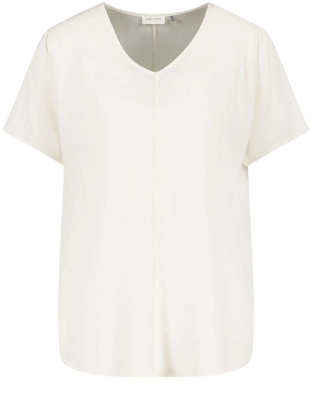 GERRY WEBER <BR>
V Neck Top <BR>
White <BR>