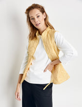 Load image into Gallery viewer, GERRY WEBER &lt;BR&gt;
Gilet with diamond quilting &lt;BR&gt;
Yellow &lt;BR&gt;
