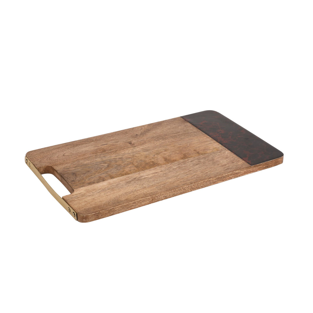 ARTESA <BR>
Rectangular Serving Board <BR>
Tortoise Shell Resin Edge <BR>