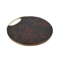 Artesa <BR>
Round Serving Board with Tortoise Shell Resin Finish <BR>
Tortoise Shell <BR>