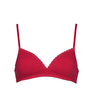 AFTER EDEN <BR>
2-Pack Cotton Bra, No Wire <BR>
Grey & Pink <BR>