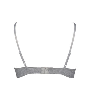 AFTER EDEN <BR>
2-Pack Cotton Bra, No Wire <BR>
Grey & Pink <BR>