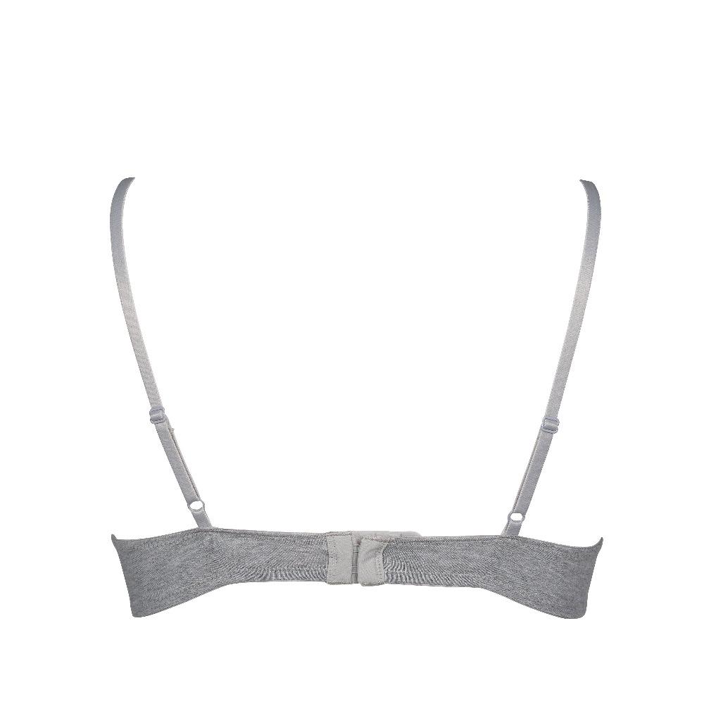 AFTER EDEN <BR>
2-Pack Cotton Bra, No Wire <BR>
Grey & Pink <BR>