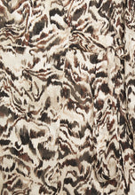 Load image into Gallery viewer, INWEAR &lt;BR&gt;
Basira Wrap Dress &lt;BR&gt;
Brown &amp; Cream Print &lt;BR&gt;
