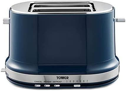 TOWER <BR>
Belle 2 slice Toaster <br>
Navy <BR>