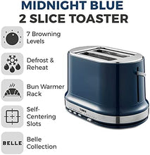 Load image into Gallery viewer, TOWER &lt;BR&gt;
Belle 2 slice Toaster &lt;br&gt;
Navy &lt;BR&gt;
