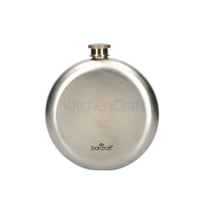 BARCRAFT <BR>
Stainless Steel Hip Flask <BR>
Silver <BR>