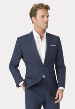 Load image into Gallery viewer, BROOK TAVERNER &lt;BR&gt;
Constable Crease Resistant Linen Suit Jacket &lt;BR&gt;
Navy &lt;BR&gt;
