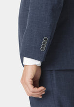 Load image into Gallery viewer, BROOK TAVERNER &lt;BR&gt;
Constable Crease Resistant Linen Suit Jacket &lt;BR&gt;
Navy &lt;BR&gt;
